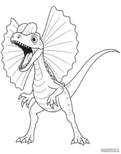 Dilofozaur kolorowanka z dinozaurem