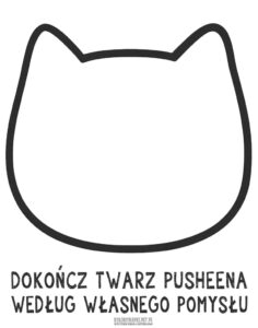 Zadanie dla dzieci - Dokończ twarz Pusheena