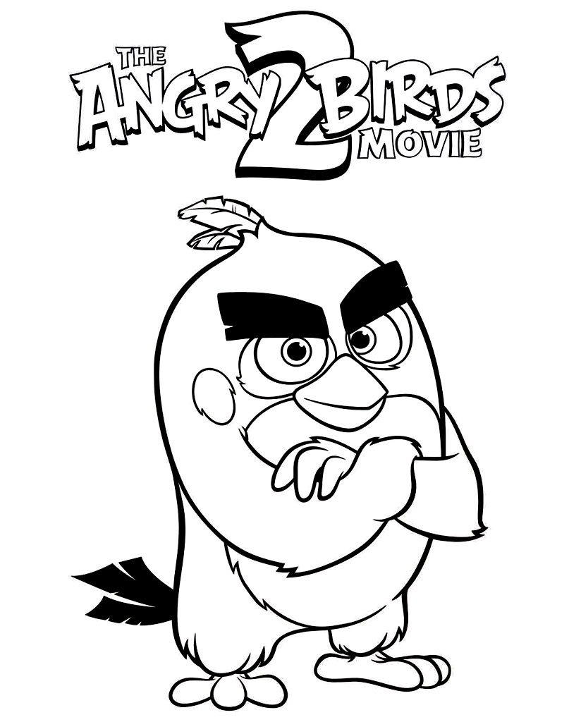 Czerwony ptak z Angry Birds do wydrukowania za darmo