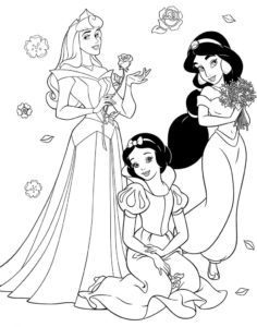 Kolorowanki z księżniczkami z bajek Disney'a