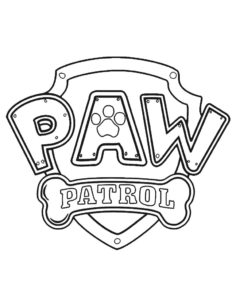 Oryginalne logo Psi Patrol kolorowanka do druku