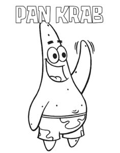 Pank Krab kolorowanka z bajki dla dzieci - SpongeBob Kanciastoporty