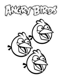 Ptaki z Angry Birds kolorowanka do wydruku