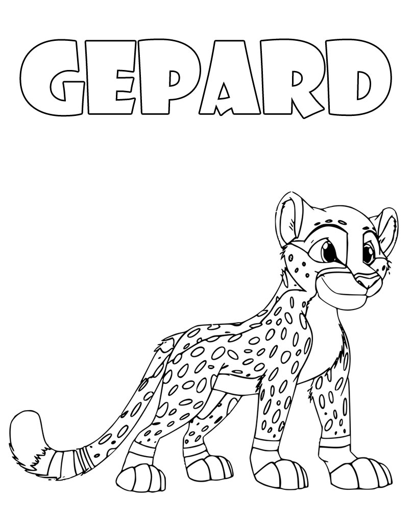 Gepard kolorowanka