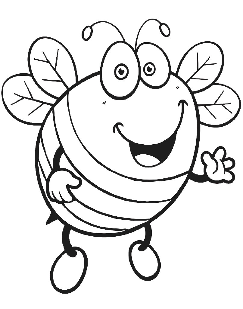 Pszczoła kolorowanka do druku