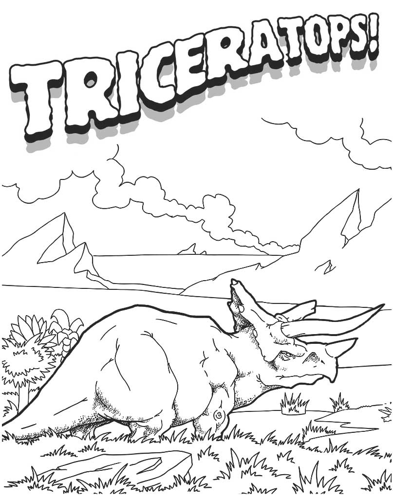 Kolorowanka Triceratops do druku