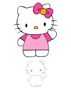 Jak narysować Hello Kitty?
