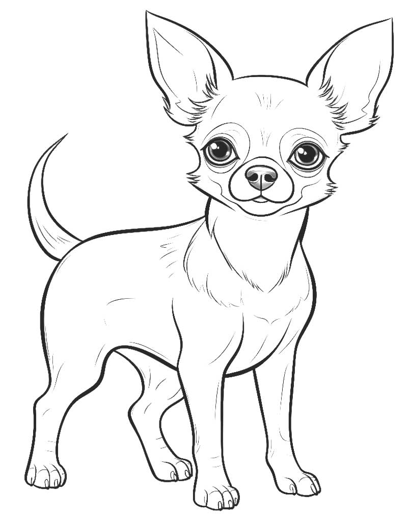 Chihuahua kolorowanka do drukowania