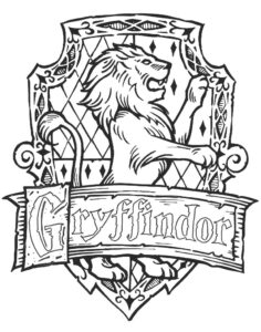 Gryffindor logo kolorowanka do druku
