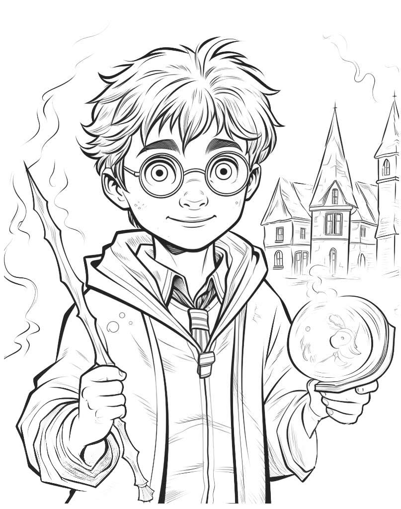 Harry Potter kolorowanka do druku