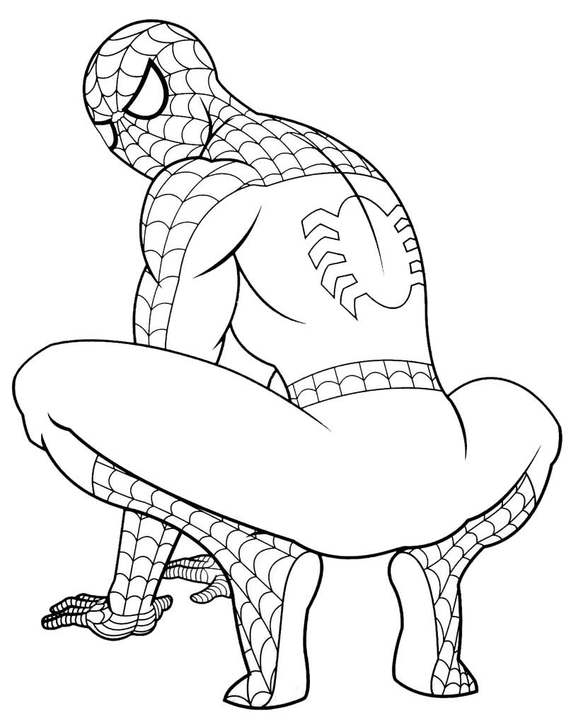 Kolorowanka do druku Spiderman