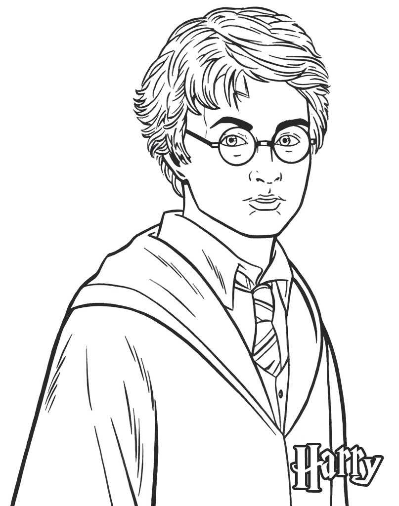 Harry Potter portret do kolorowania
