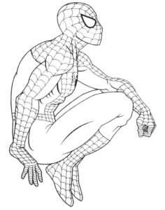 Kolorowanka z komiksu Spiderman