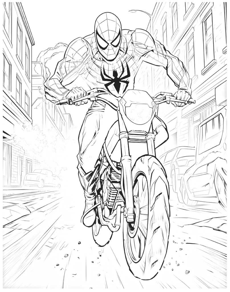 Rysunek ze Spiderman-em do kolorowania