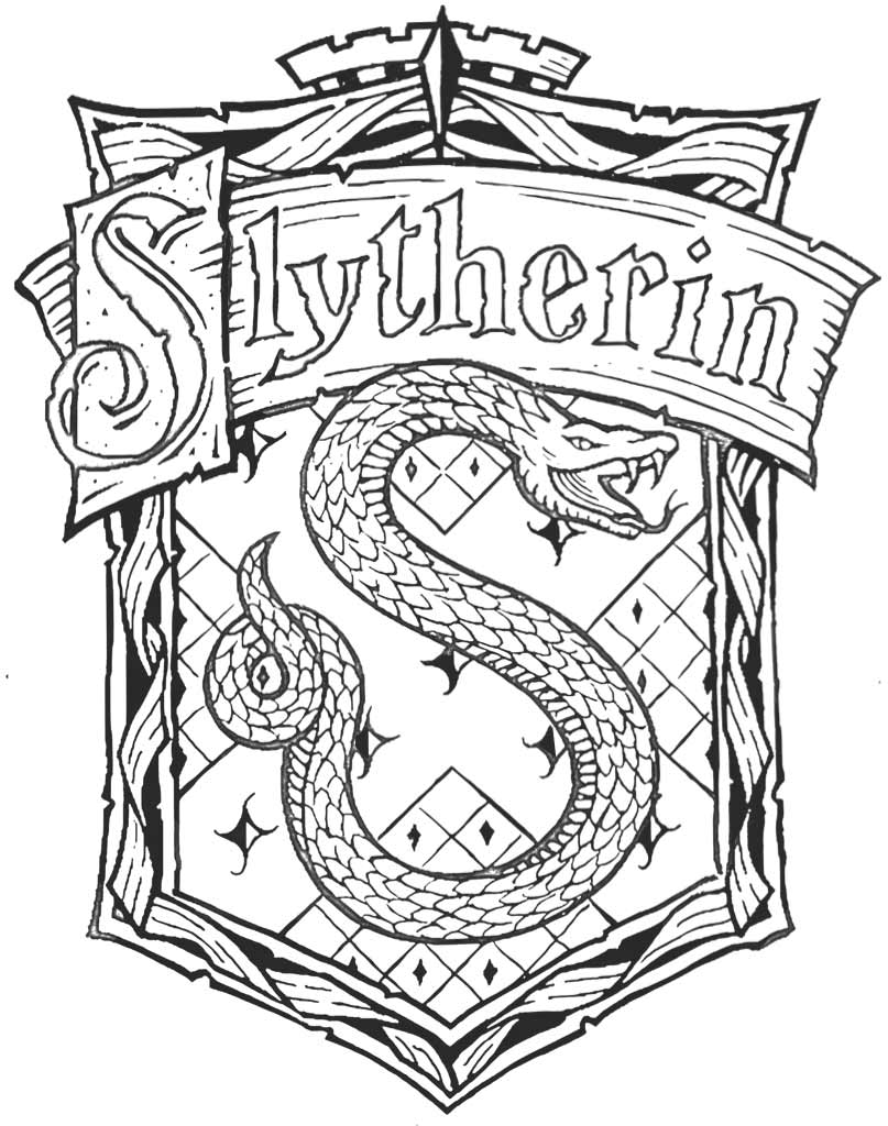 Slytherin logo kolorowanka do druku