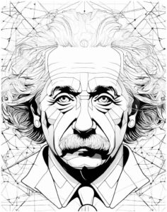 Albert Einstein kolorowanka do druku