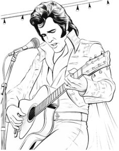 Elvis Presley kolorowanka do druku