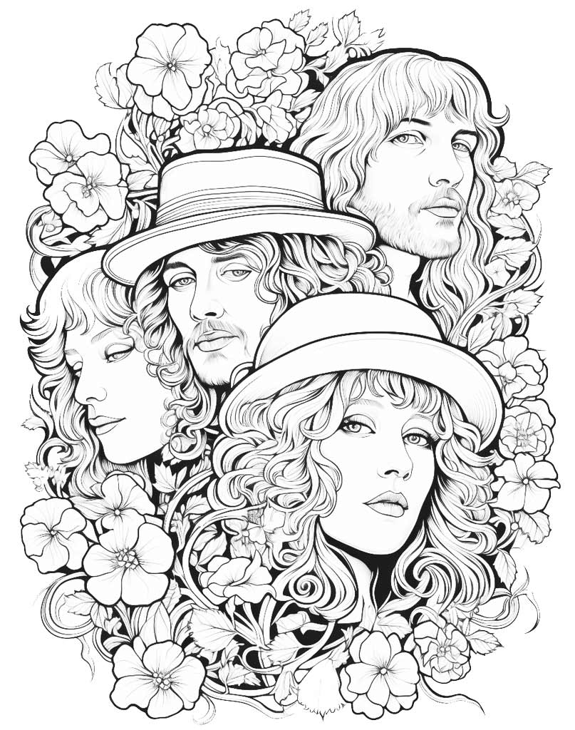 Fleetwood Mac kolorowanka do druku