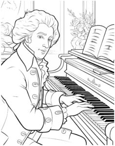 Fryderyk Chopin kolorowanka do wydruku