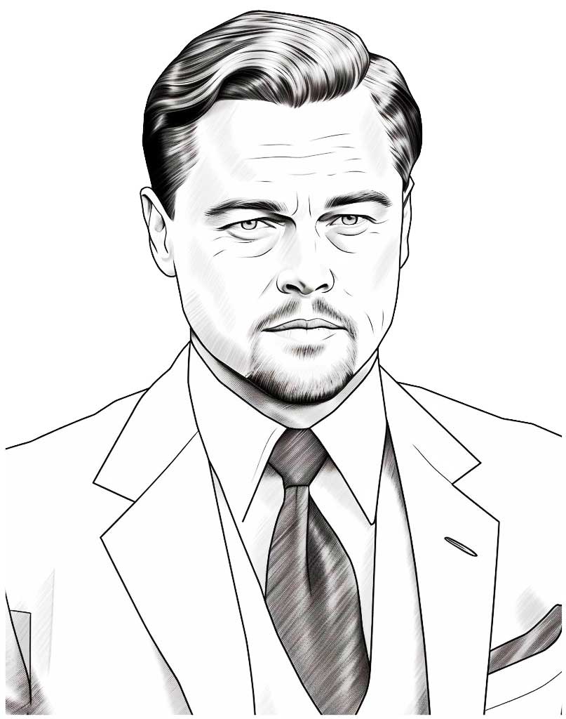 Leonardo DiCaprio kolorowanka do malowania