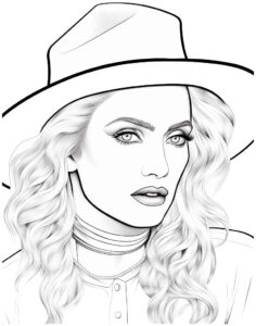 Madonna kolorowanka z piosenkarką do wydruku