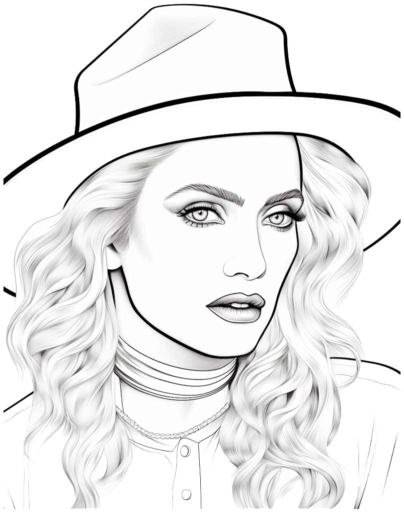 Madonna kolorowanka z piosenkarką