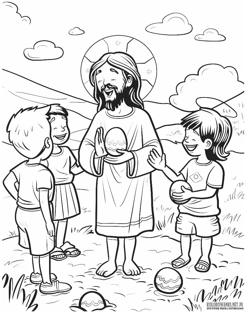 Kolorowanka z Jezusem dla dzieci