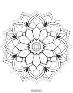 Mandala florystyczna do wydruku