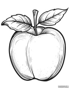 Jabłko kolorowanka do druku