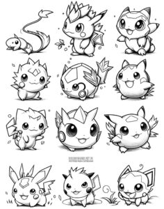 Nowe Pokemony 2025 kolorowanki