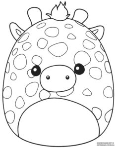 Żyrafa kolorowanki do druku Squishmallows