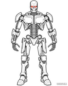 Terminator kolorowanka do druku