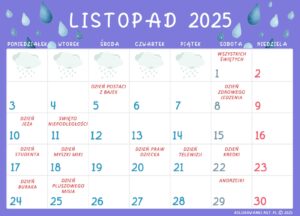 Kalendarz świąt nietypowych dla dzieci – Listopad 2025