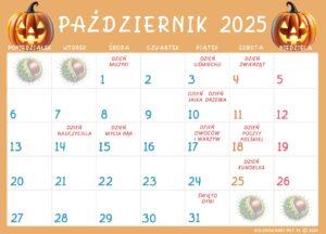 Kalendarz świąt nietypowych dla dzieci – Październik 2025