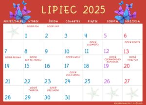 Kalendarz świąt nietypowych dla dzieci – Lipiec 2025