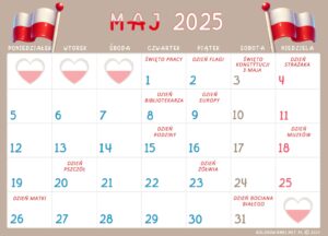 Kalendarz świąt nietypowych dla dzieci – Maj 2025
