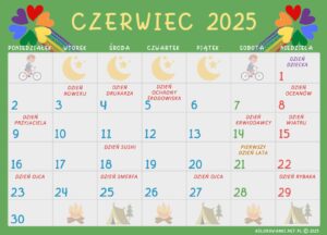 Kalendarz świąt nietypowych dla dzieci – Czerwiec 2025