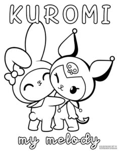 Kuromi My Melody kolorowanka