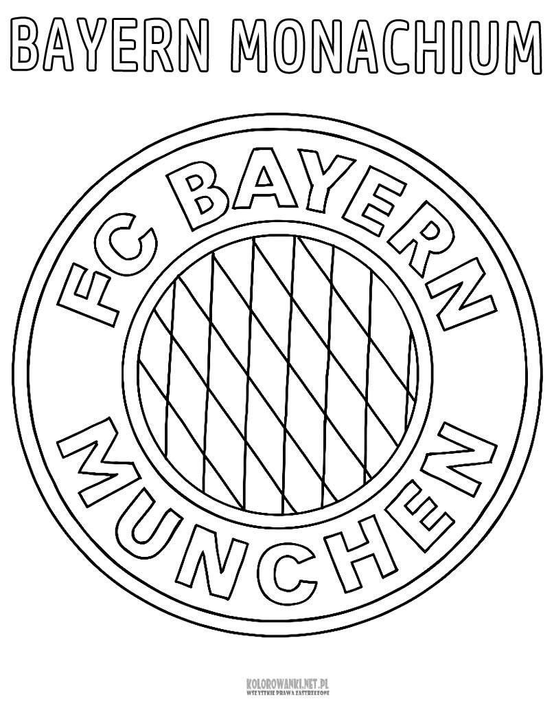 Bayern Monachium kolorowanki herby drużyn piłkarskich
