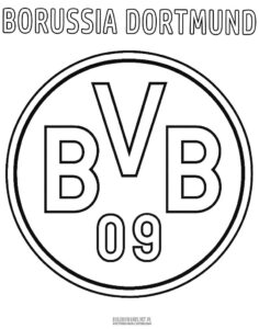 Borussia Dortmund herb do kolorowania