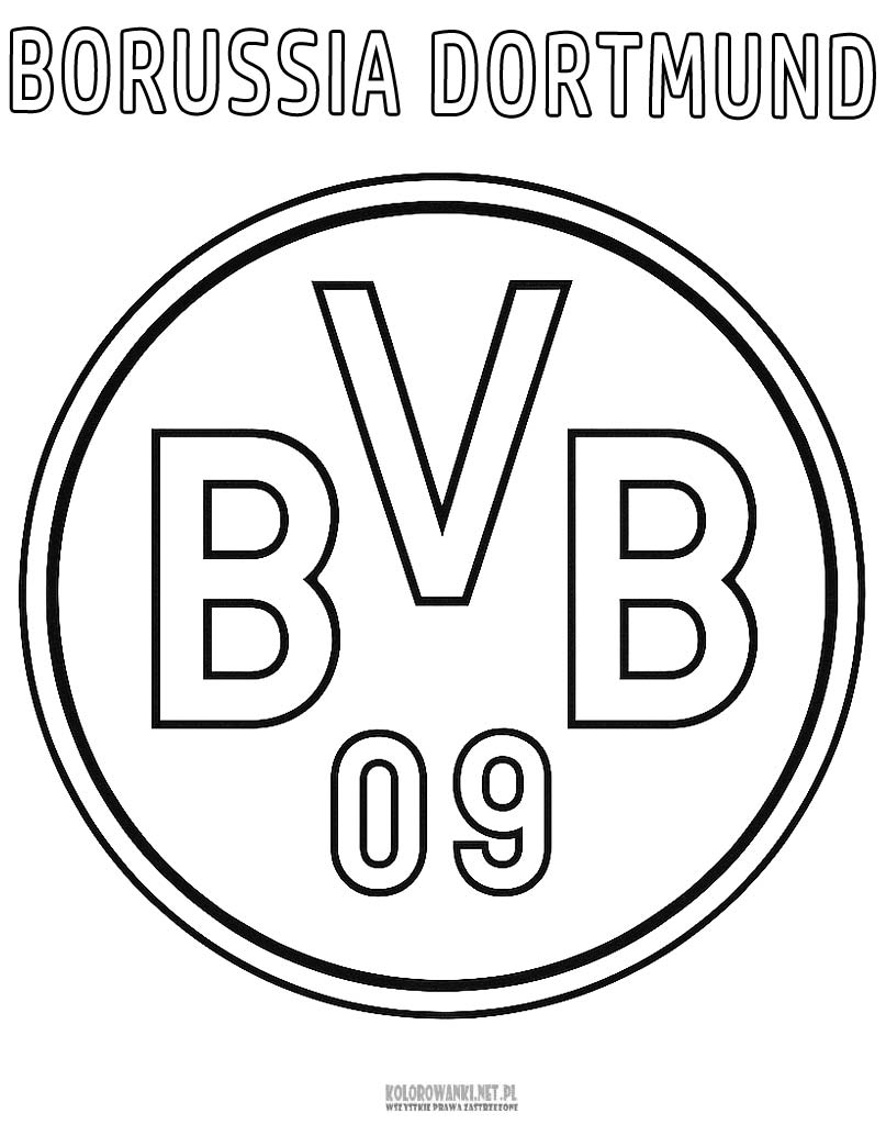 Borussia Dortmund herb do kolorowania