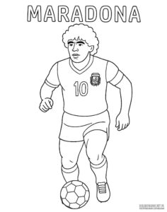 Diego Maradona kolorowanka