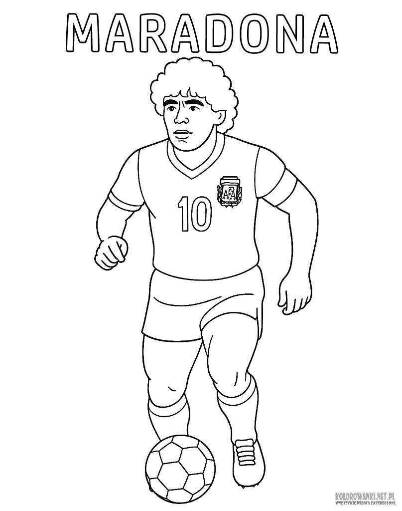 Diego Maradona kolorowanka