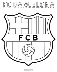Kolorowanka z herbem FC Barcelona