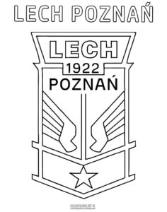 Lech Poznań kolorowanka z herbem drużyny