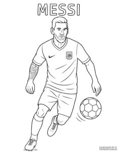 Lionel Messi kolorowanka do druku