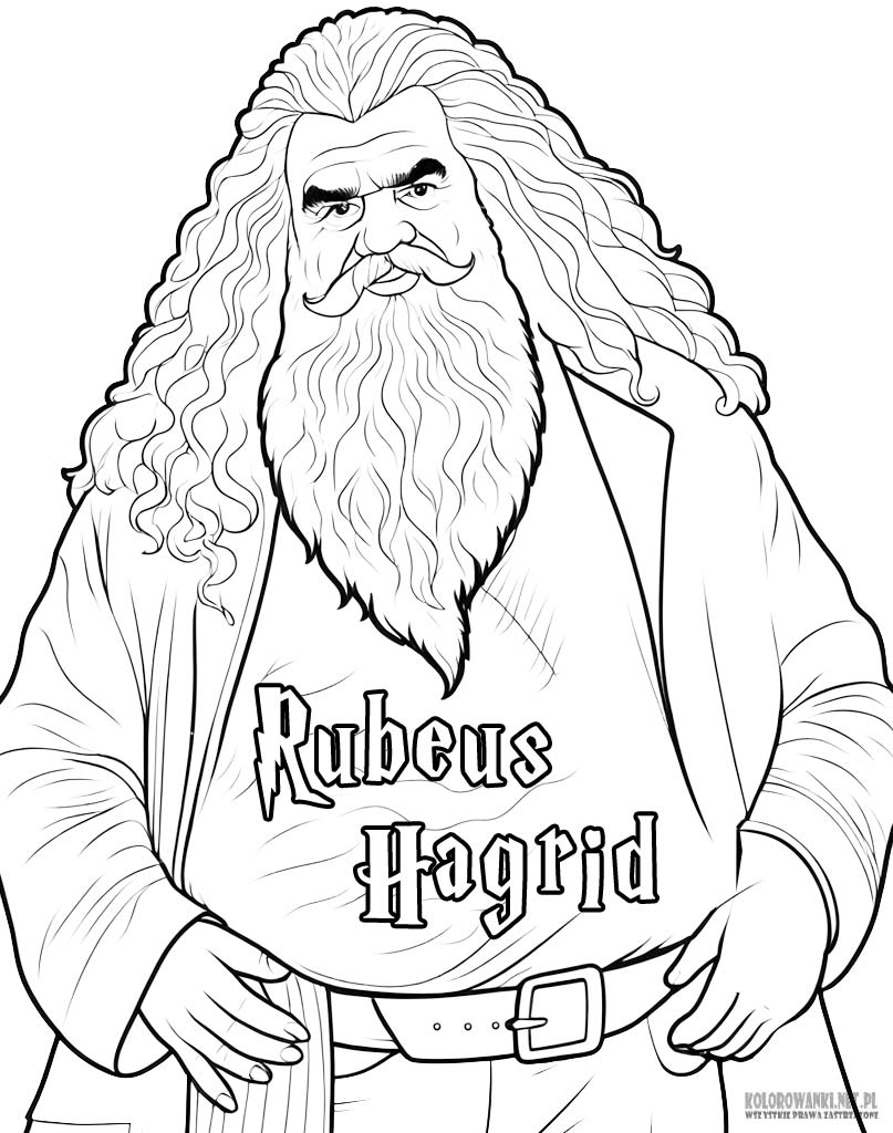 Rubeus Hagrid kolorowanka pdf