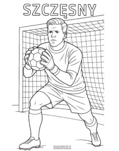 Wojciech Szczęsny kolorowanka z bramkarzem