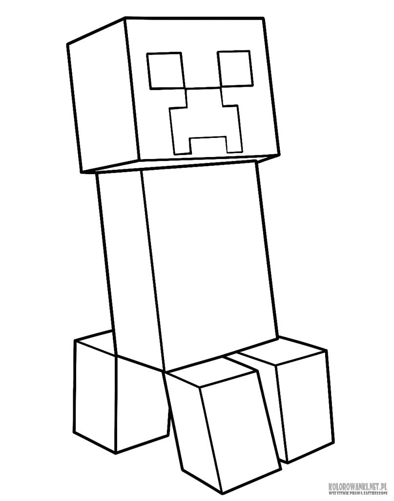 Creeper kolorowanka Minecraft