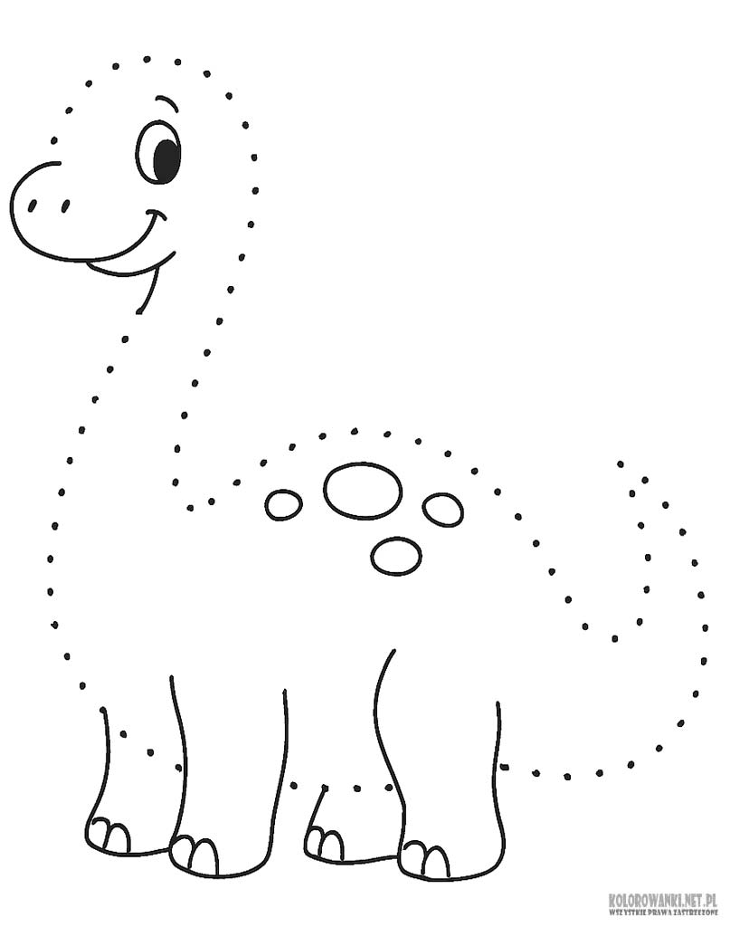 Dinozaur połącz kropki